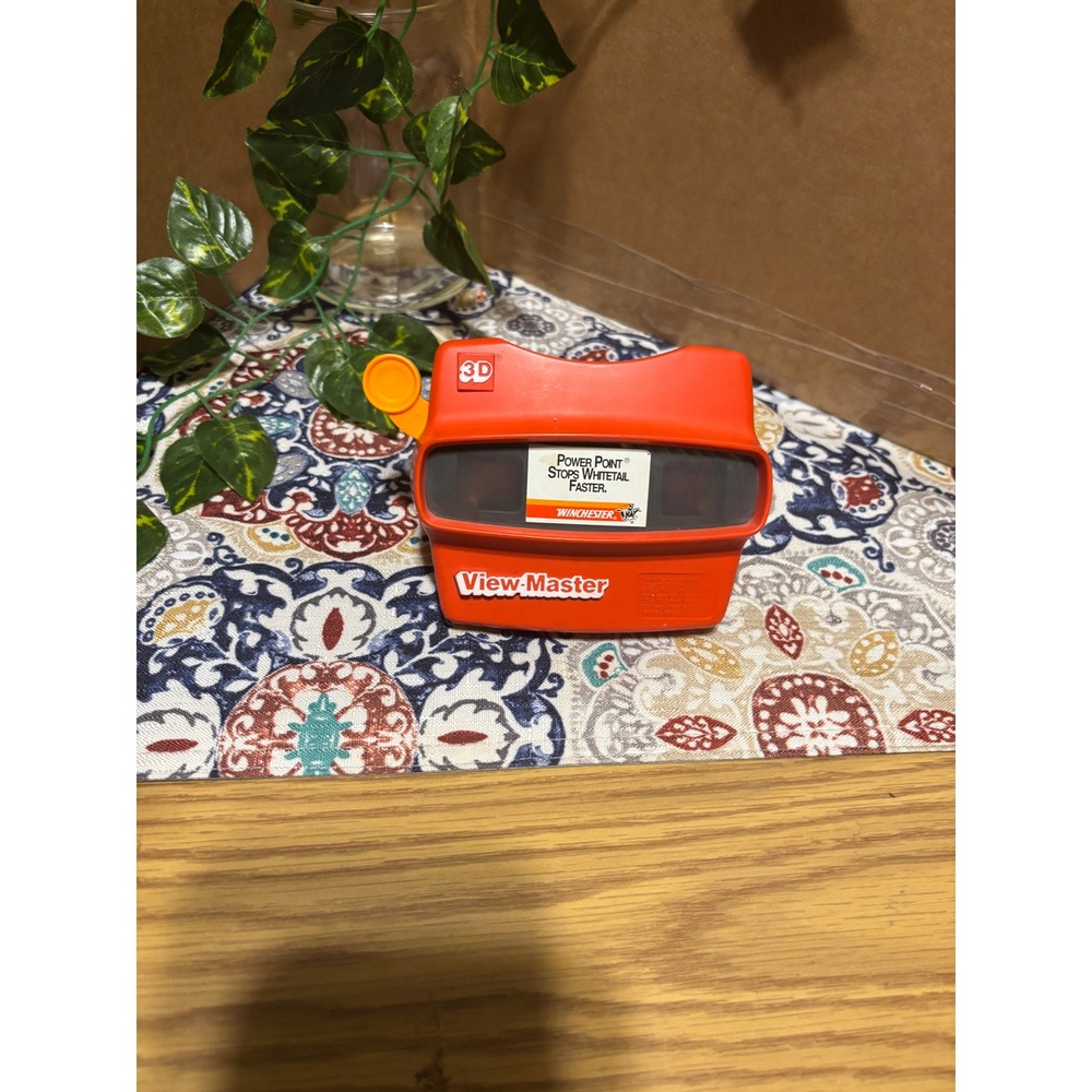 Vintage View-Master 3D Red Slide Viewer Tyco Toys Winchester Power Point Promo